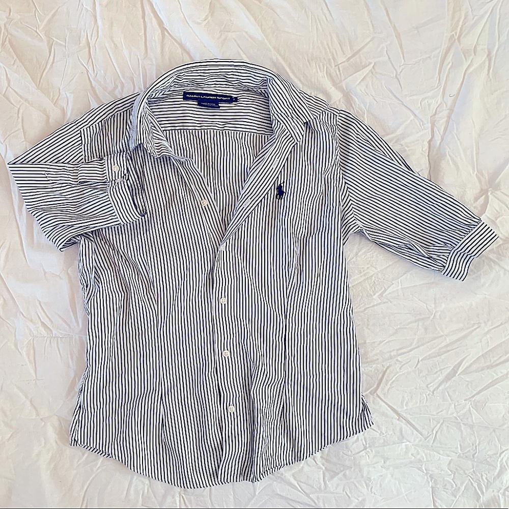 Ralph Lauren Sport Short Sleeve Button Down Top